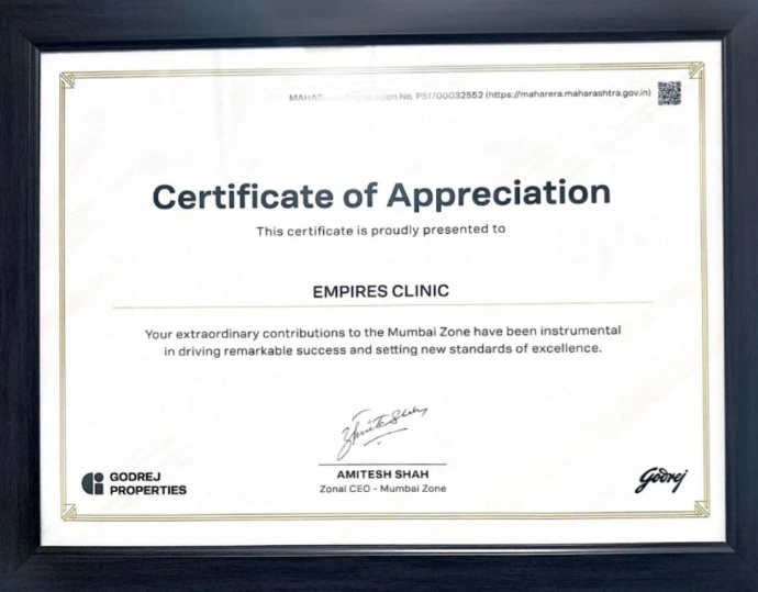 certification of appreciation from godrej