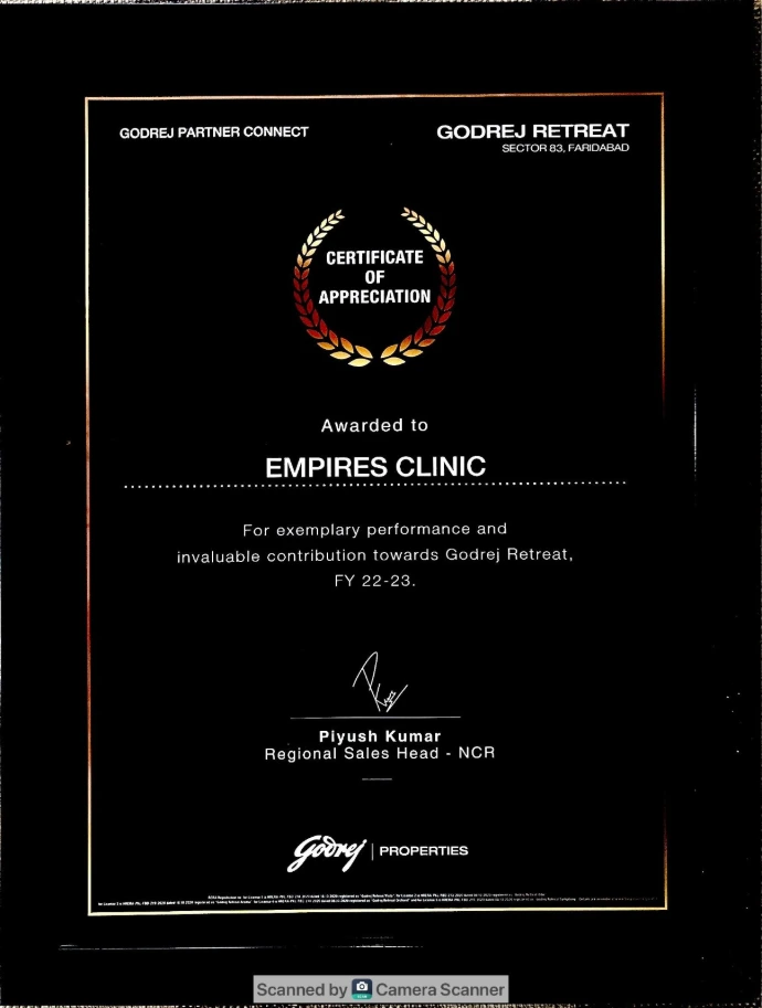 Award to empires clinic